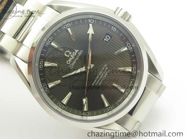 0508 Aqua Terra 150M SS VSF 1:1 Best Edition Gray Textured Dial on SS Bracelet A8500 Super Clone MultiPurpose 8039
